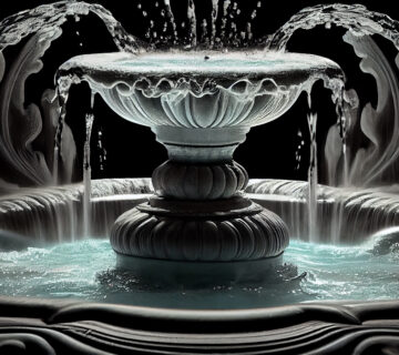 Flowing water nature beauty refreshing clean generated by ai 360x320