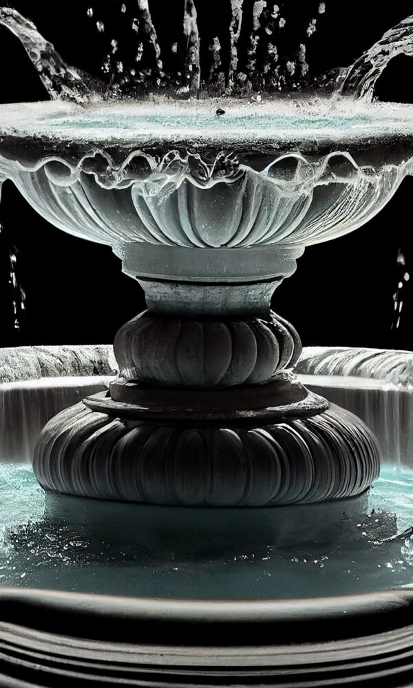 Flowing water nature beauty refreshing clean generated by ai 600x1000