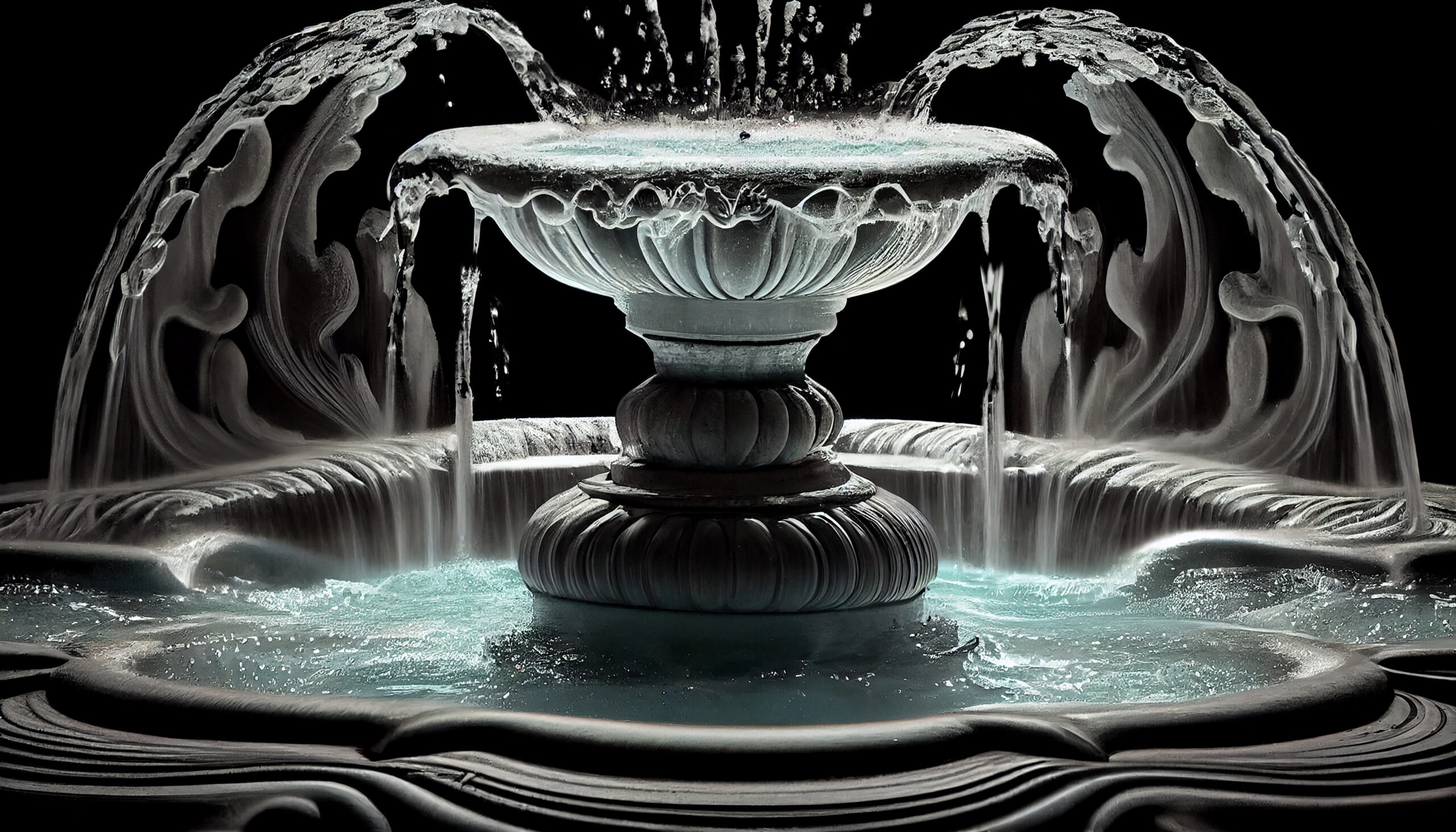 Flowing water nature beauty refreshing clean generated by ai scaled